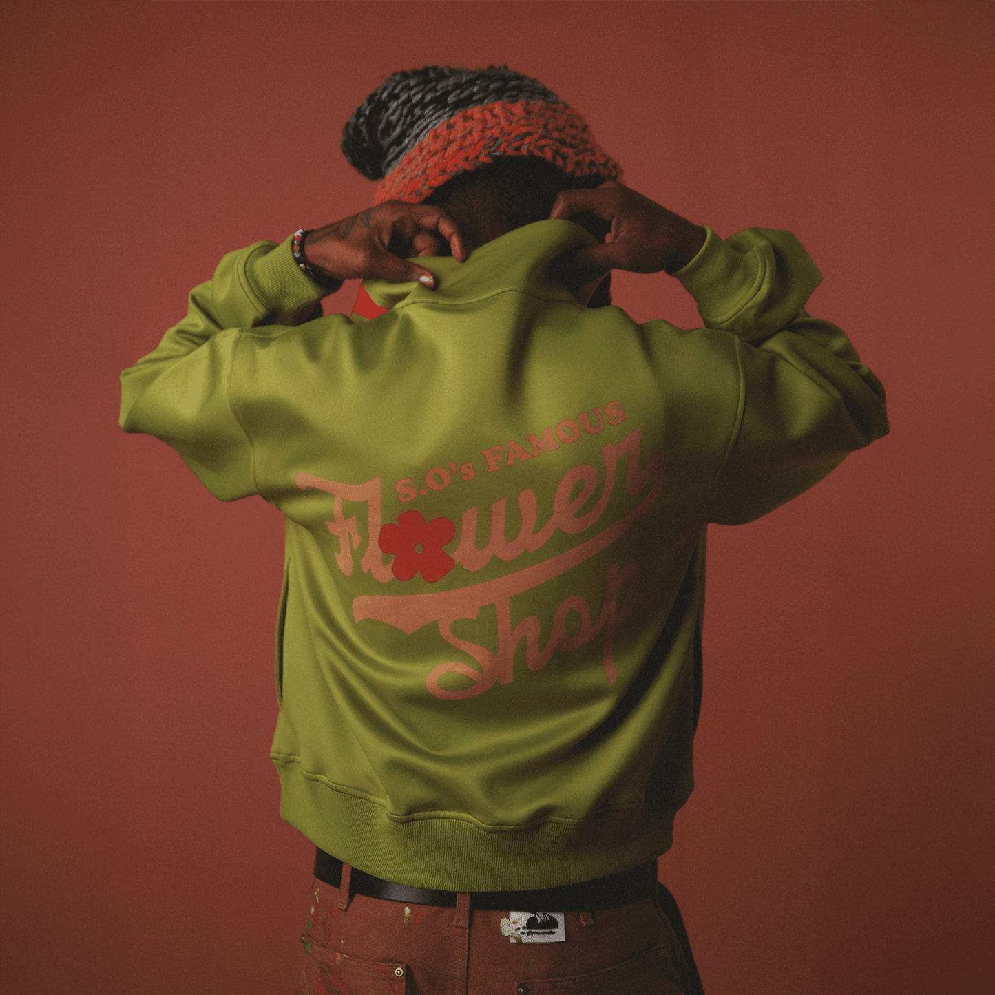 Painted "Objects Flower Shop" Track Jacket