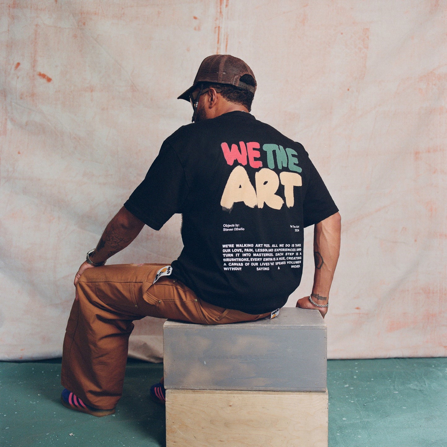 "We The Art" — Hand-Painted Canvas T-Shirt (1 of 1)