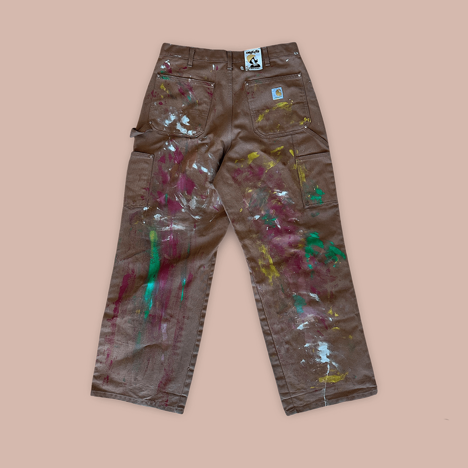 Hand Painted Work Pants - Objects Painted by Steven Othello