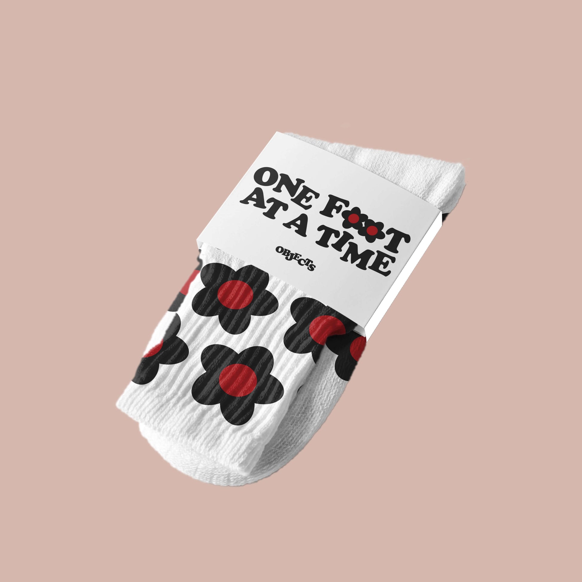 Bloom Socks by Steven Othello in black and white flower design, featured in a two-pack for colorful comfort.