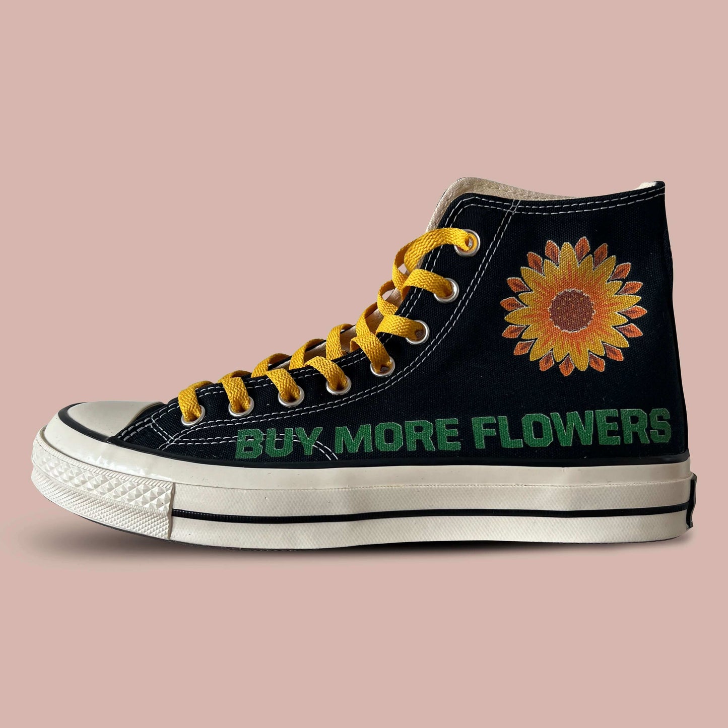 "Buy More Flowers!" Objects by SO x Converse Chuck 70s Hi (Black)